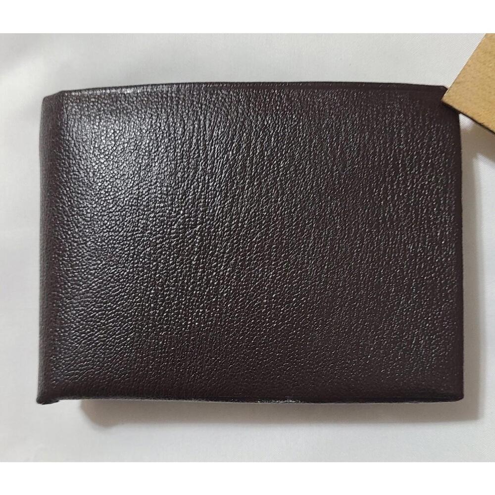 Vtg Swank Bifold Wallet Mens Brown Faux Leather Storage Organizer Accessory EUC